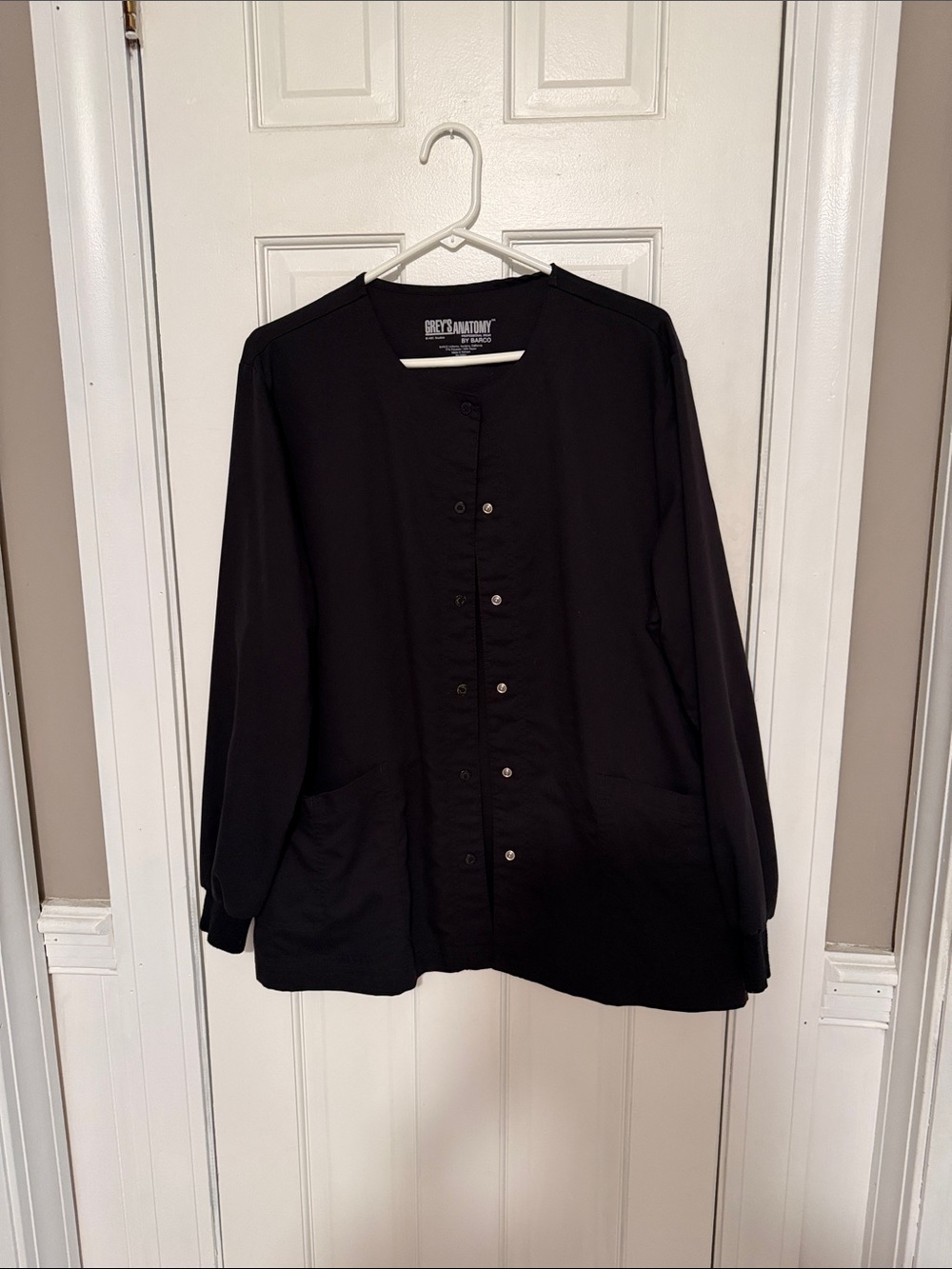 Grey's Anatomy Black Button-Front Utility Jacket